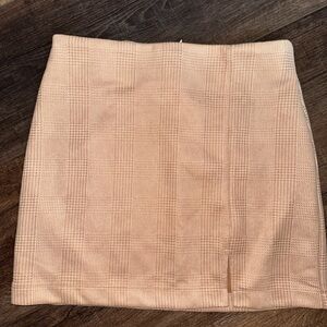 Windsor Cream Tan Mini Pencil Skirt for Night Out
